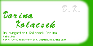 dorina kolacsek business card